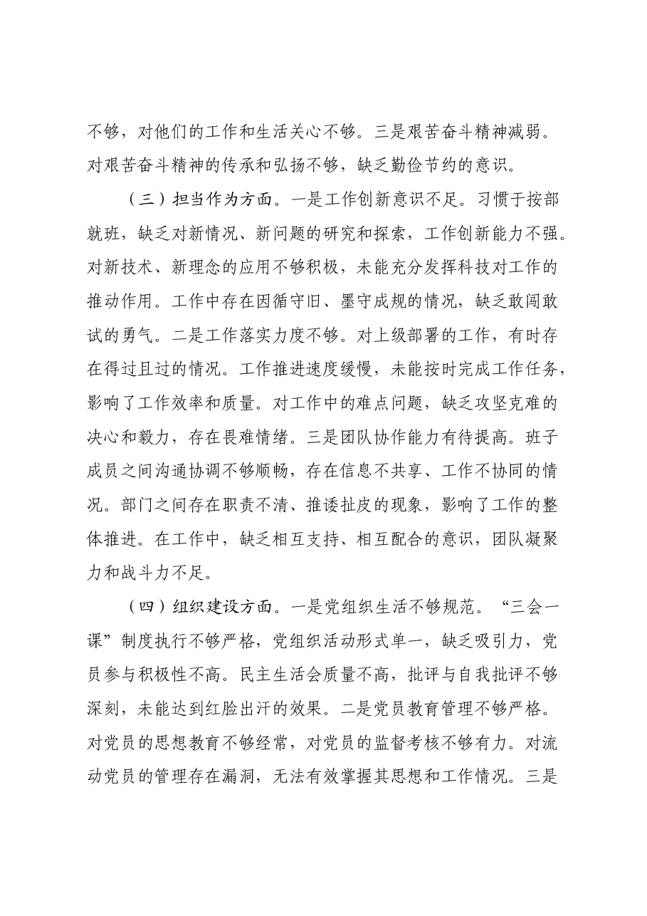 2024年巡视整改民主生活会班子对照检查材料(2).docx,第2页预览