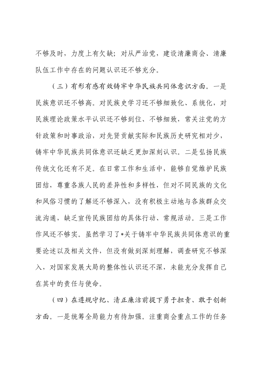 2024年度支部书记组织生活会对照检查(含民族共同体).docx,第3页预览