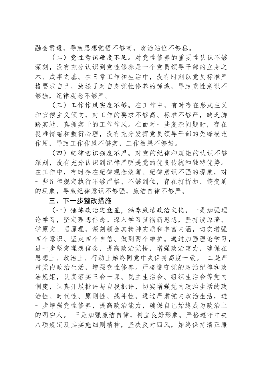 2024年度领导班子成员专题民主生活会对照检查材料(四个带头).docx,第4页预览