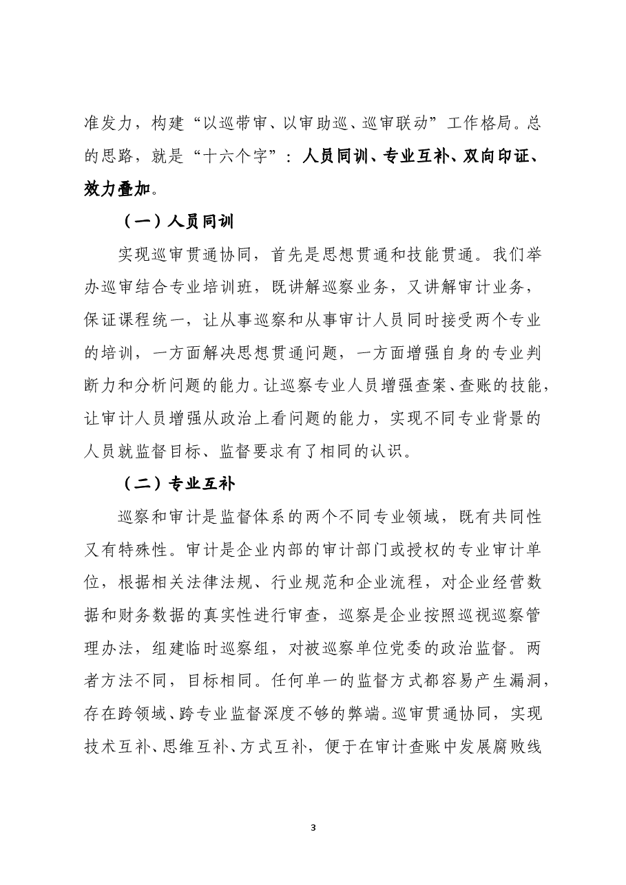 巡察与审计贯通协同实施工作方案.doc,第3页预览