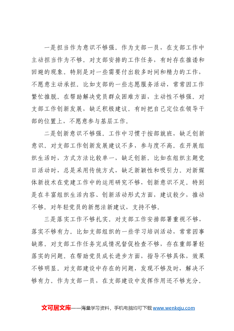乡镇党委书记2024年度组织生活会对照检查材料四个带头.docx，第4页预览