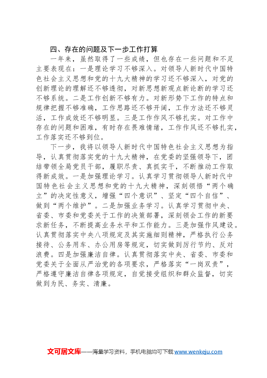2024年度单位领导干部个人述职述廉报告.docx,第3页预览
