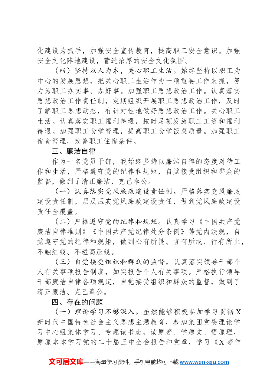 公司2024年个人述职述廉报告.docx,第3页预览