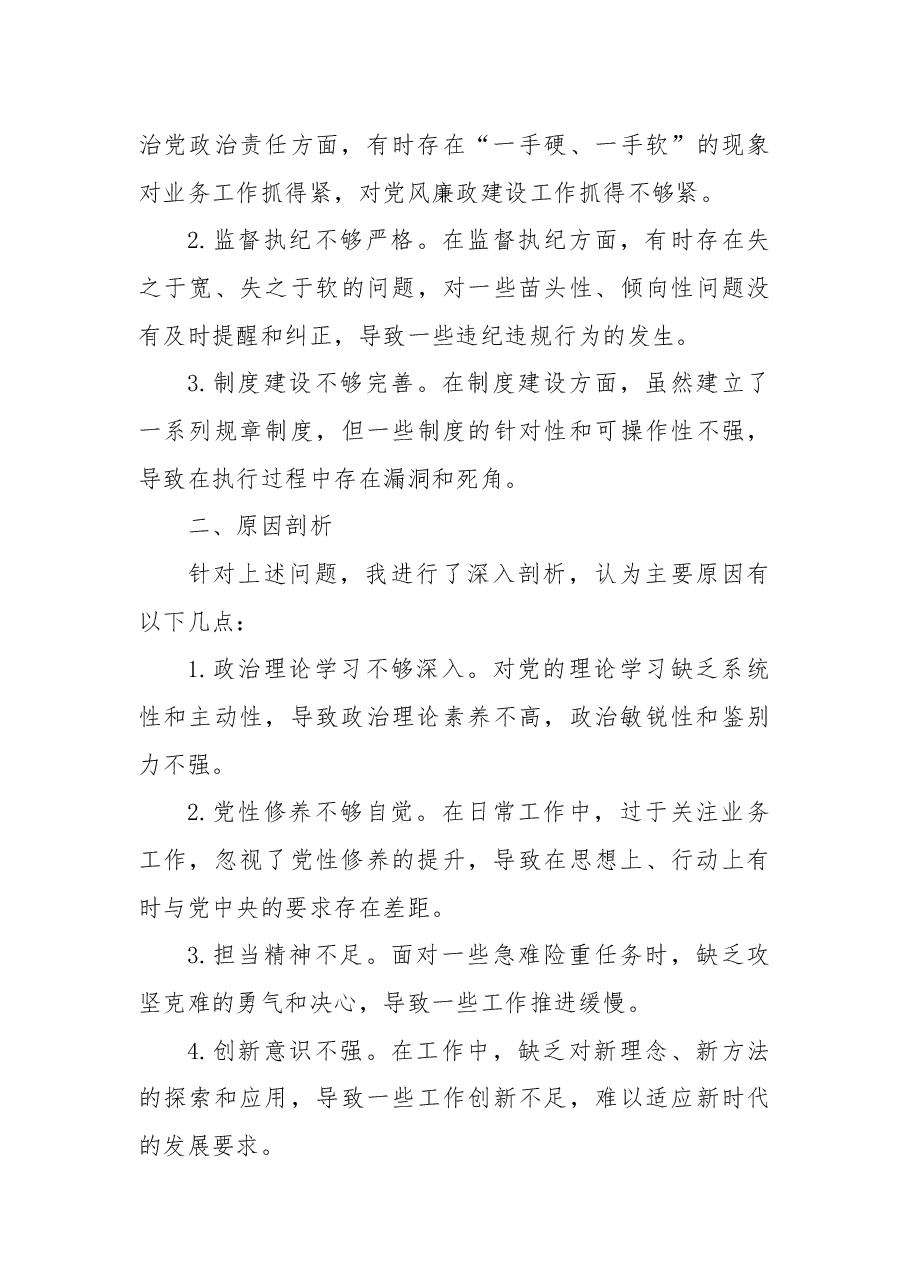 某副县长2025年度民主生活会对照检查材料.docx,第3页预览