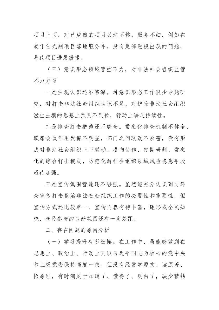 专题民主生活会个人对照 检查材料 (经济战线).docx,第3页预览