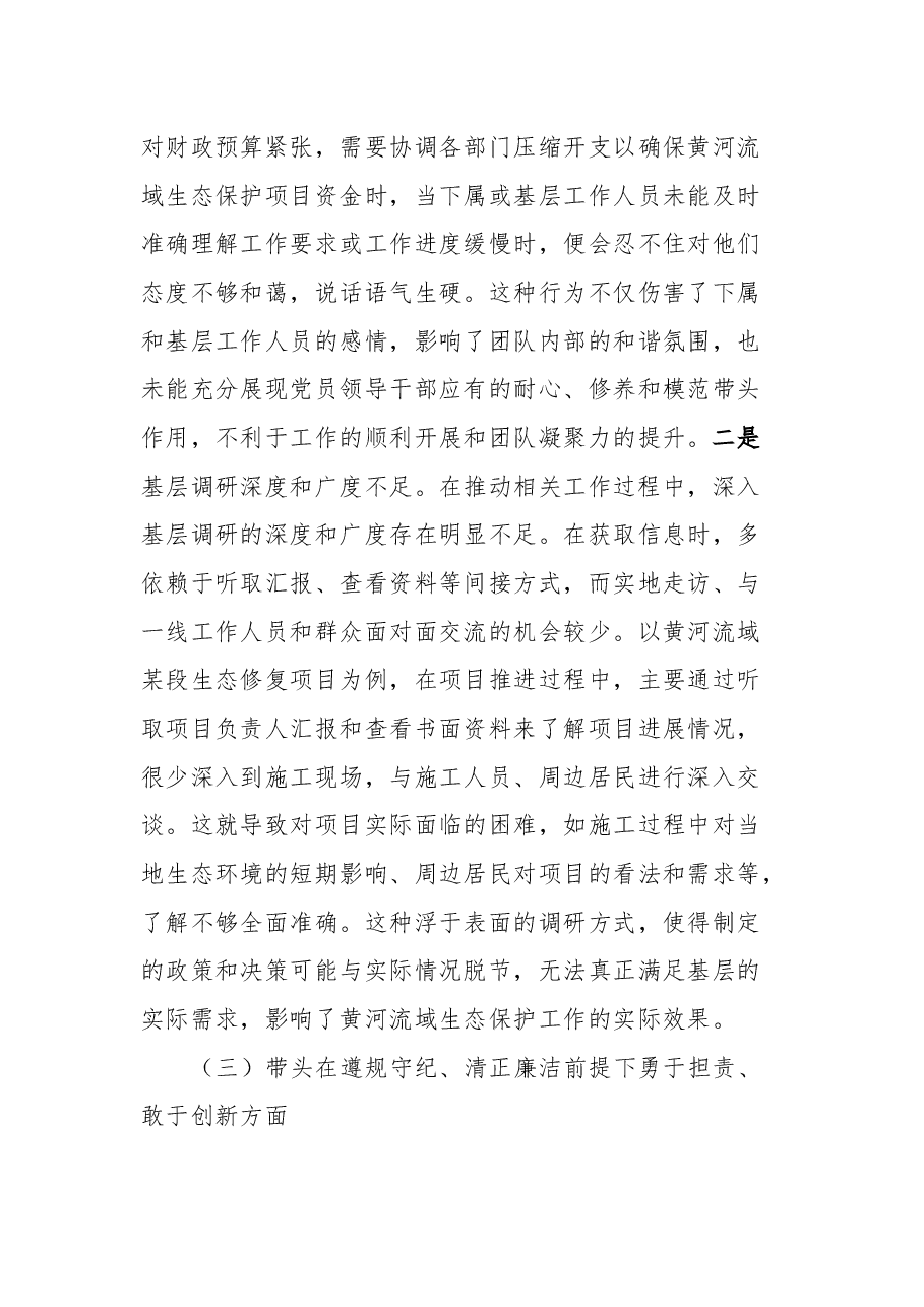政府副市长民主生活会对照检查材料.docx，第3页预览