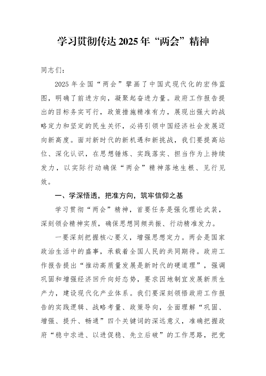学习贯彻传达2025年“两会”精神.docx,第1页预览