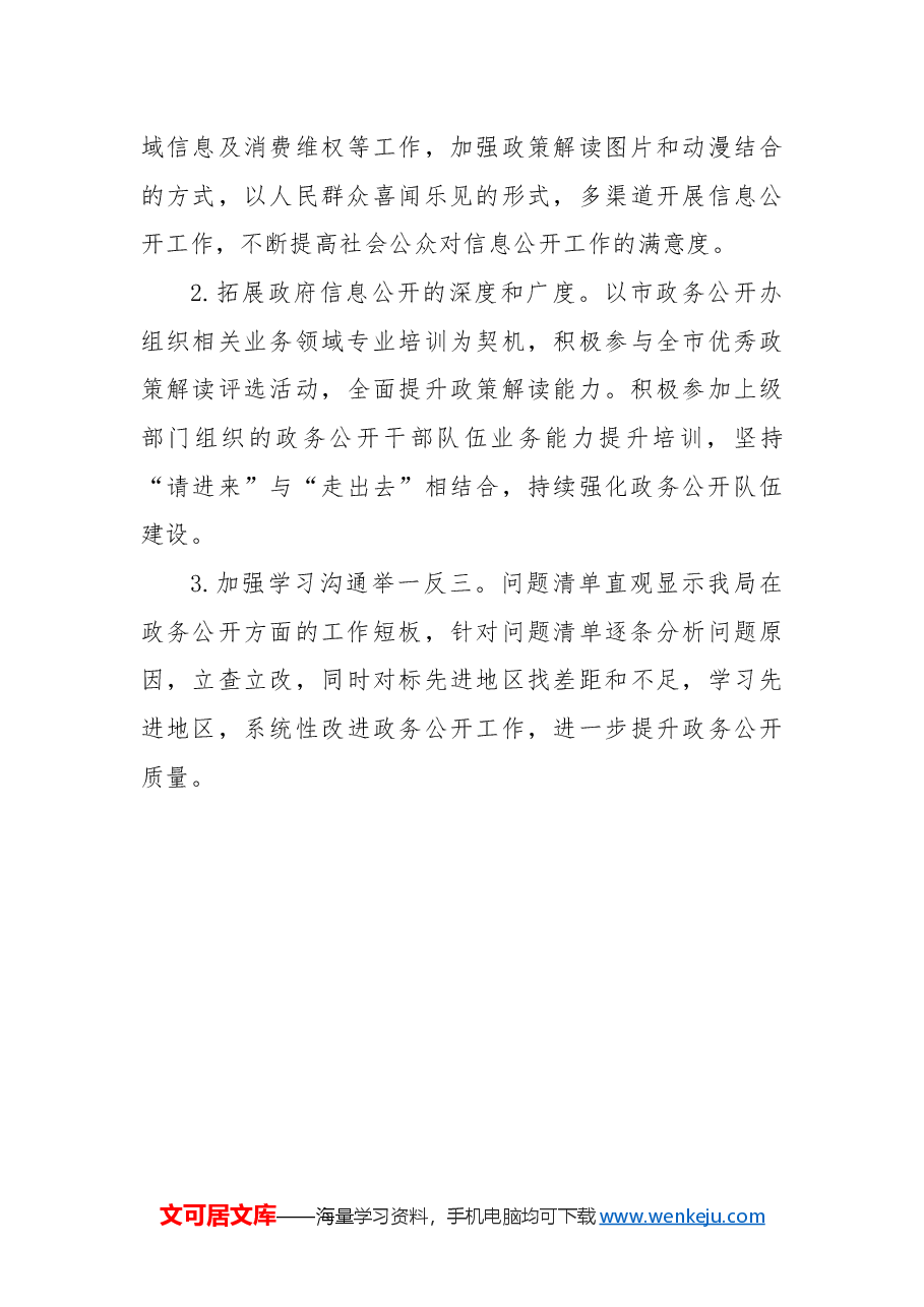 XX市市场监管局2024年政务公开工作总结及2025年工作计划.docx,第4页预览