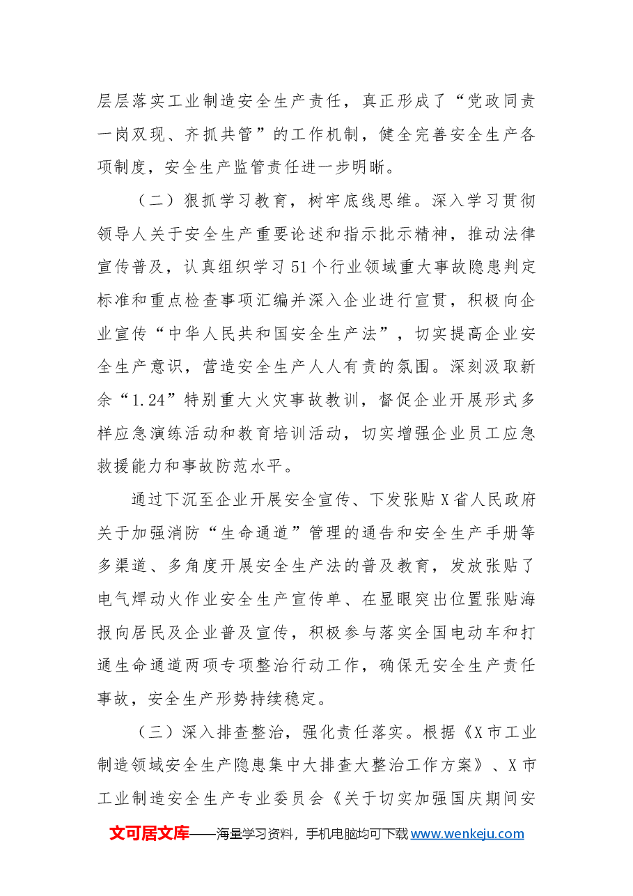 X县工信局2024年度安全生产工作总结.docx,第2页预览