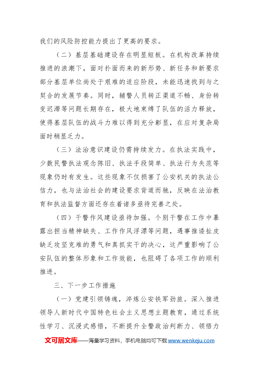 市局2024年工作情况情况总结及下一步工作计划.docx，第4页预览