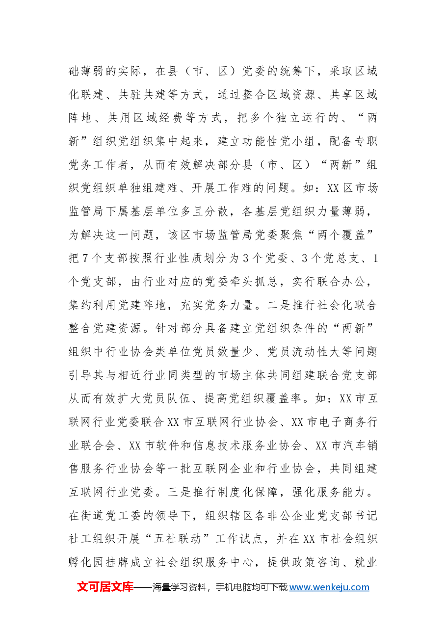 市两新党组织2024年党建工作情况总结及下一步工作计划.docx,第2页预览