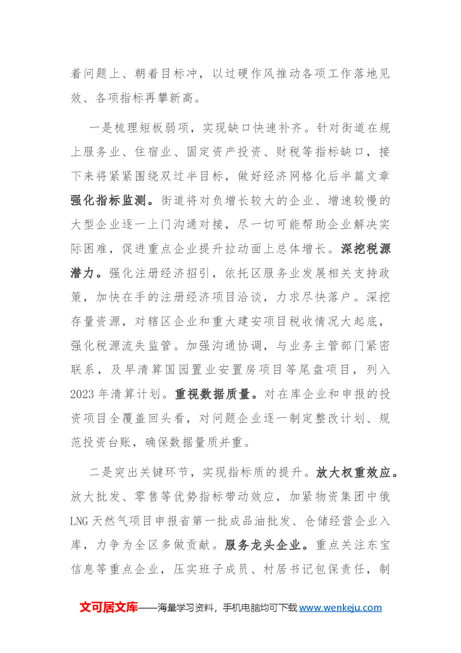 2024年度街道经济项目总结.docx，第4页预览