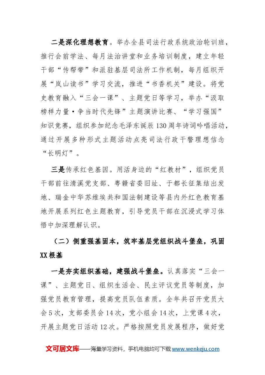 2024年县分局党支部党建工作总结.docx,第2页预览