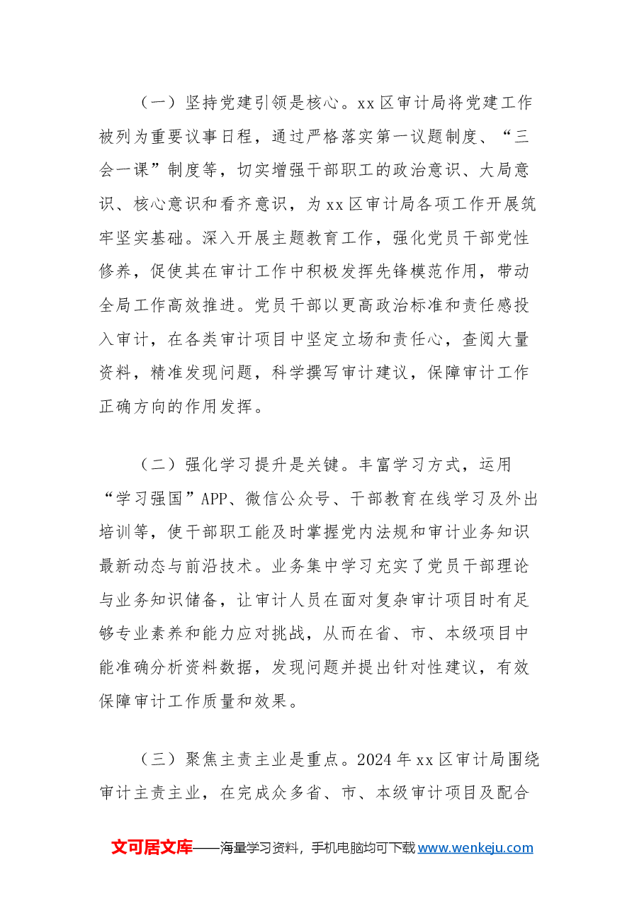 区审计局2024年工作总结.docx，第4页预览