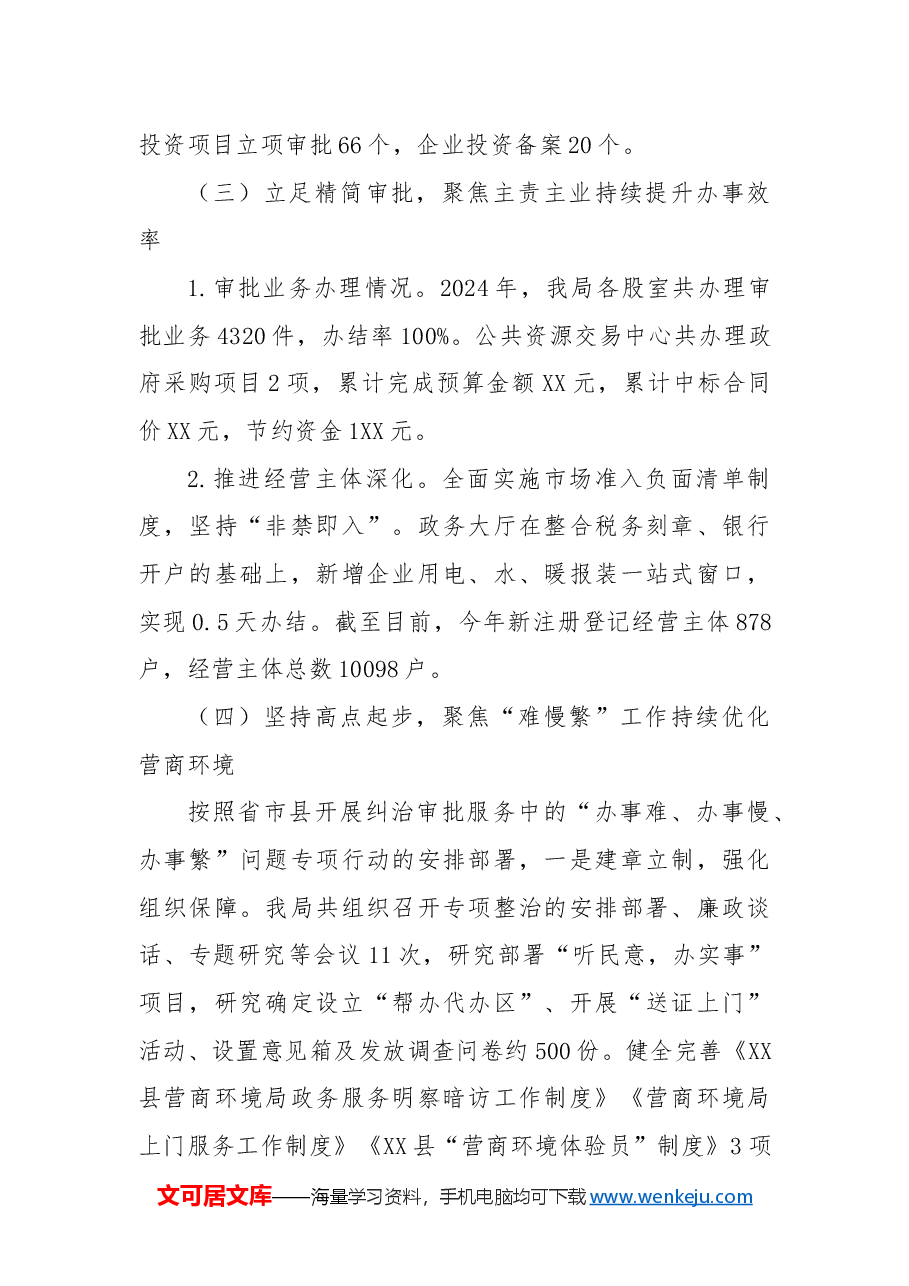 县营商环境局2024年工作总结和2025年工作计划.docx,第3页预览