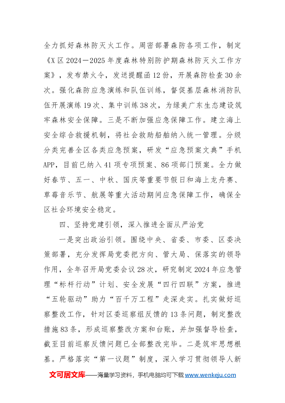 X区应急管理局2024年“转作风提效能”工作情况总结.docx,第4页预览
