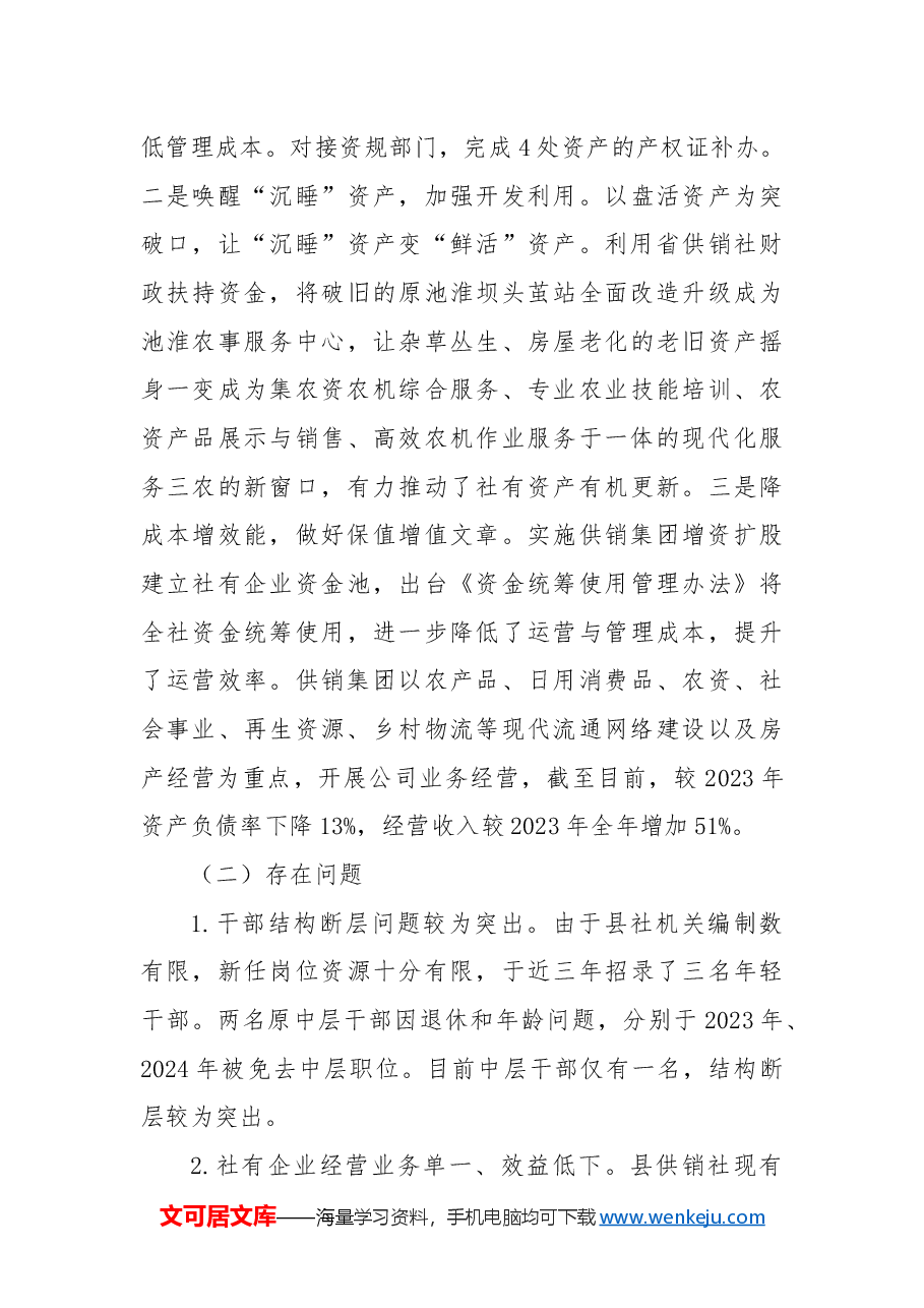 县供销社2024年工作总结和2025年工作思路.docx,第4页预览