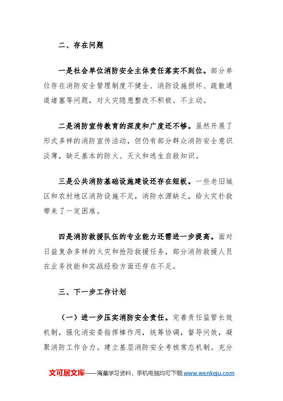 县消防救援大队年度工作总结.docx,第4页预览