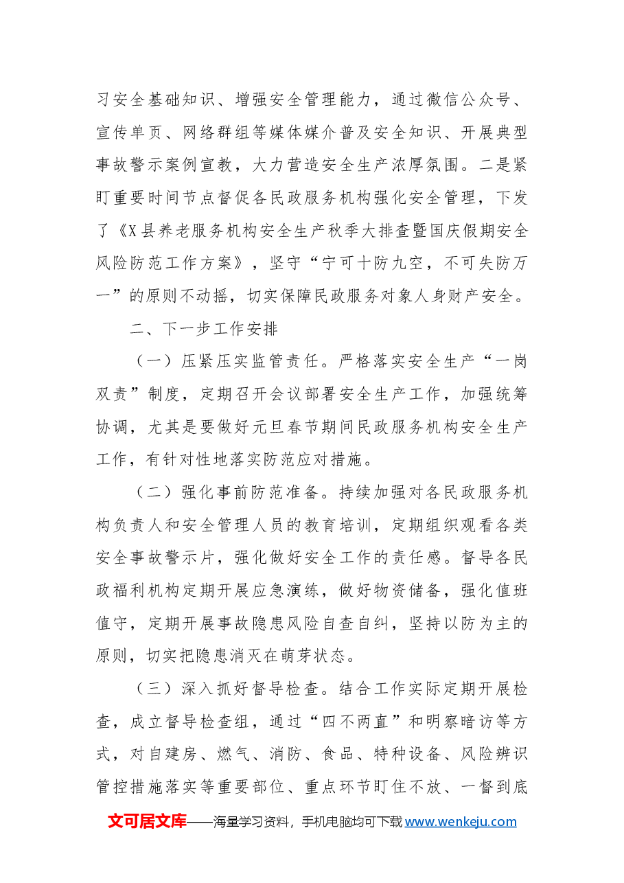 县民政局安全生产工作总结.docx，第3页预览