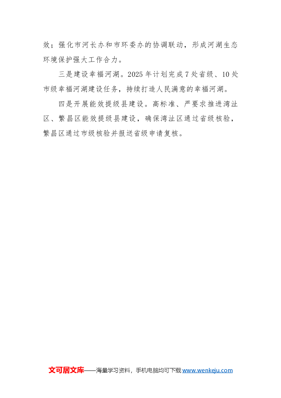 市河长制工作处2024年工作总结和2025年工作计划.docx,第3页预览