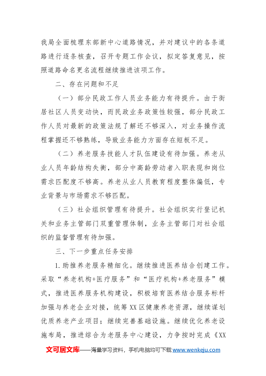 XX区民政局2024年工作总结2025年工作计划.docx，第4页预览