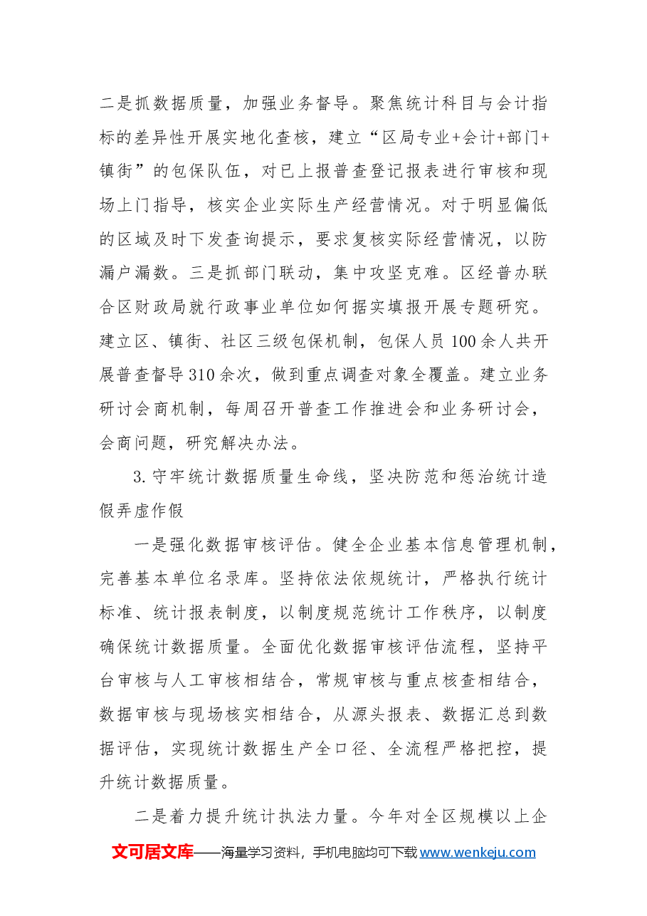 区统计局2024年统计工作总结及2025年工作计划.docx，第4页预览