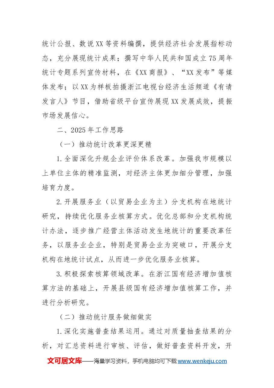 市统计局2024年工作总结和2025年工作思路.docx,第4页预览