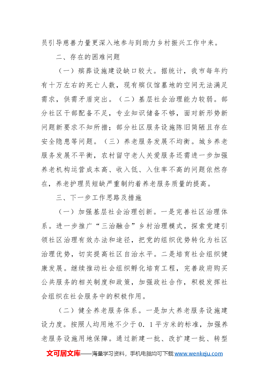 市民政局2024年工作情况总结及下一步工作计划.docx,第3页预览
