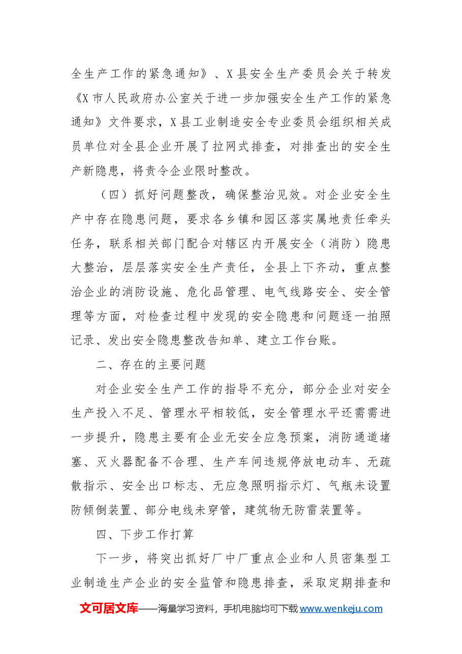 X县工信局2024年度安全生产工作总结.docx,第3页预览
