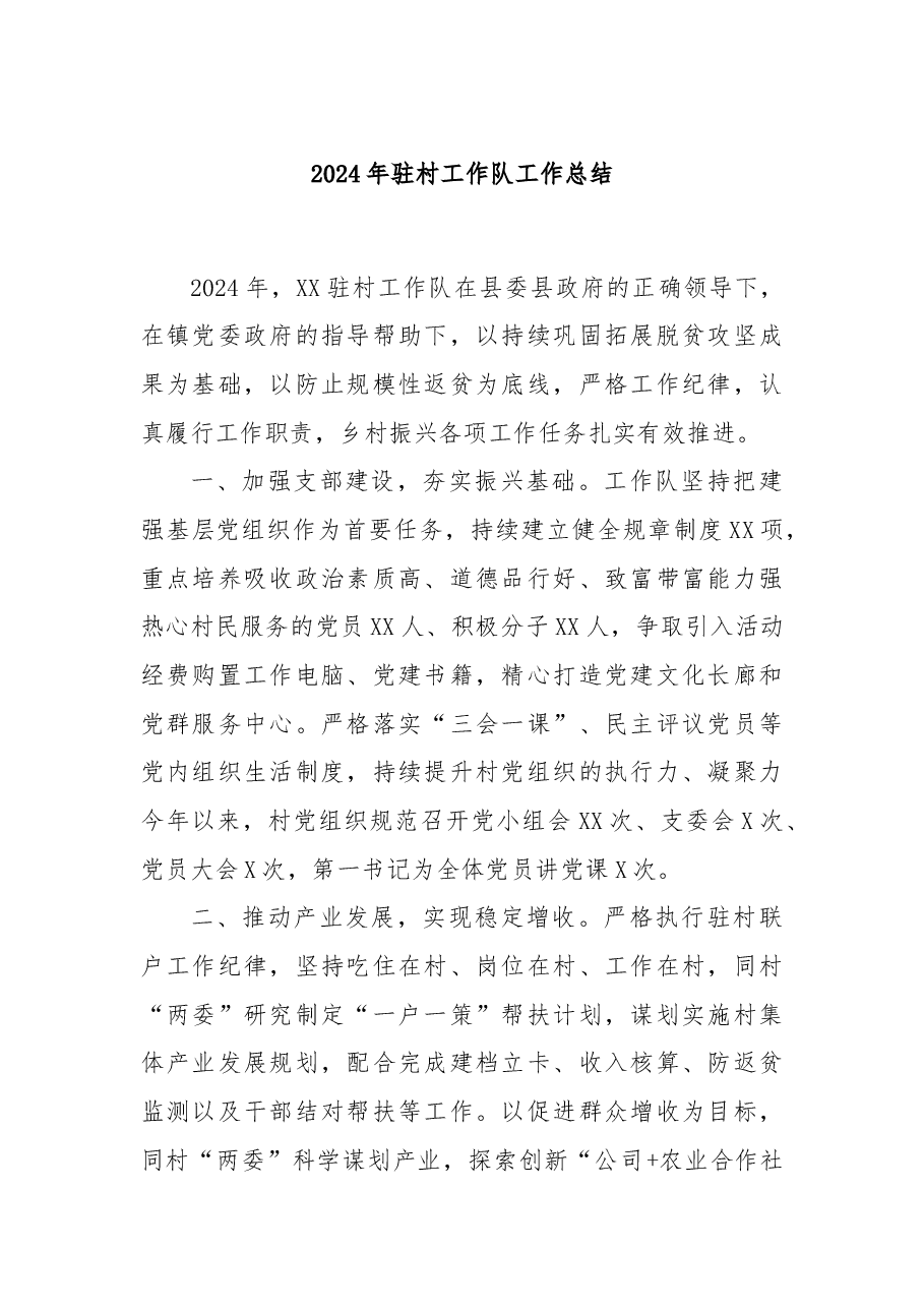 2024年驻村工作队工作总结.docx,第1页预览