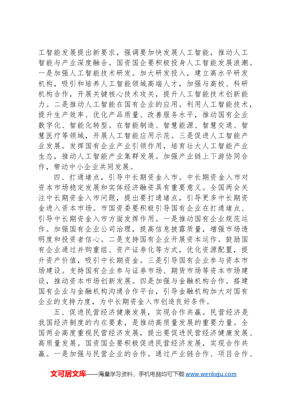 (9篇)一把手学习贯彻2025年“两会”精神心得体会、研讨发言.docx,第4页预览