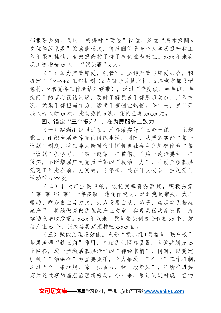 加强党务干部队伍建设推动基层党建工作高质量发展经验交流材料.docx,第3页预览