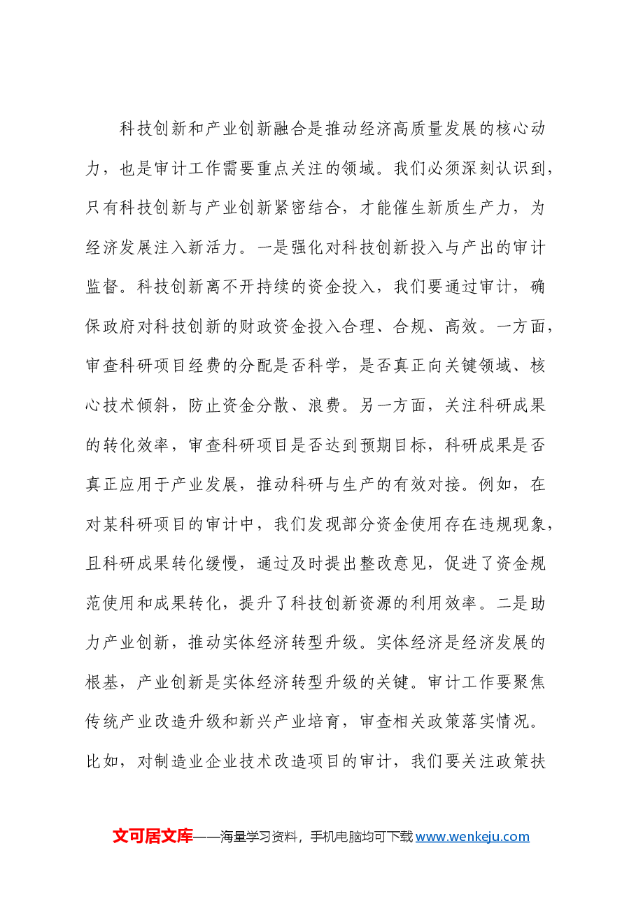 在审计局中心组专题学习全国“两会”精神研讨交流会上的发言.docx,第2页预览