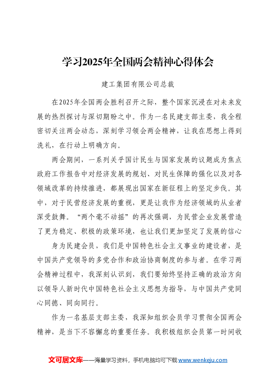 (11篇)学习2025年全国两会精神心得体会汇编.docx,第2页预览