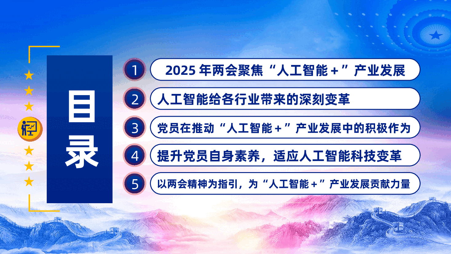 “人工智能＋”产业发展与党员担当ppt（含讲稿、2025学习两会精神、科技党课、智能制造升级、发挥党员的先锋模范作用）.pptx，第3页预览