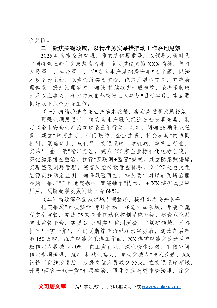 在全市应急管理工作会议上的讲话.docx,第2页预览