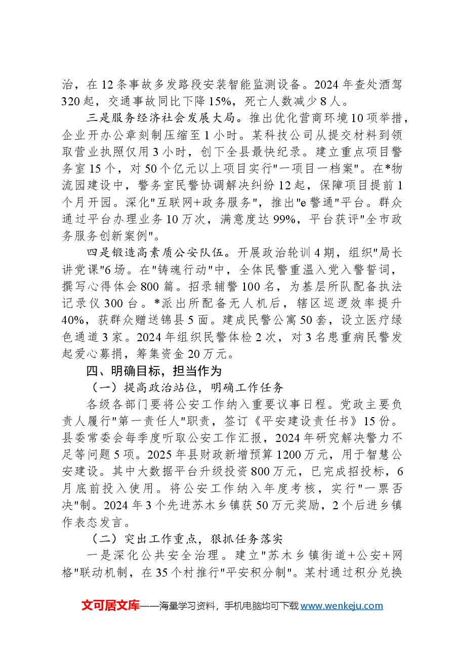 全县公安工作会议讲话材料.docx,第4页预览