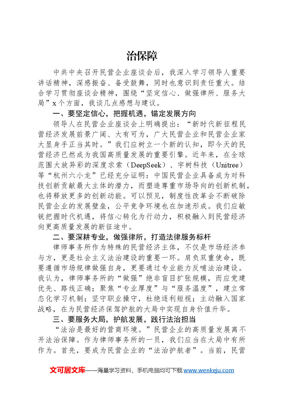 (6篇)在政协民营企业委员学习座谈会发言材料汇编.docx,第3页预览
