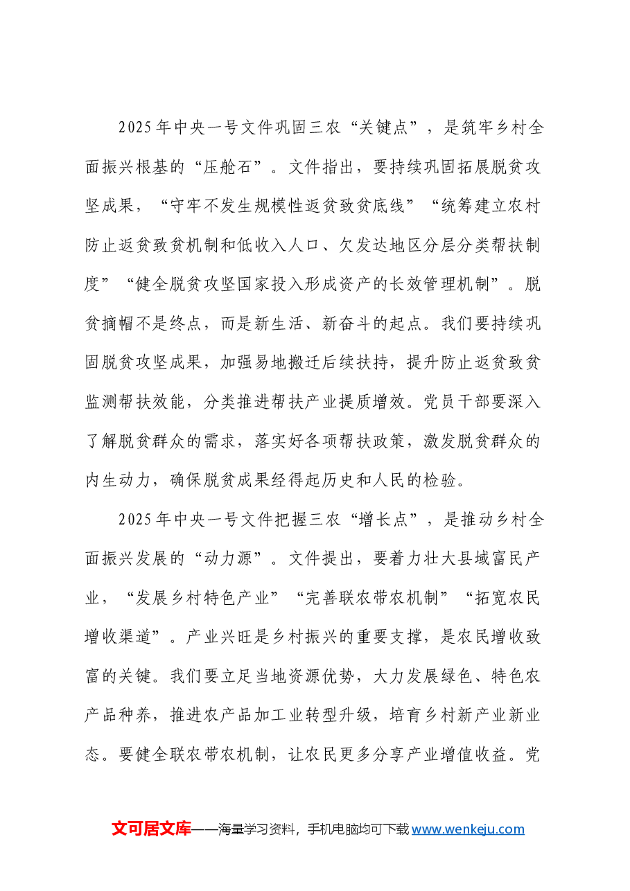 学习2025年中央一号文件的研讨发言材料.docx,第2页预览