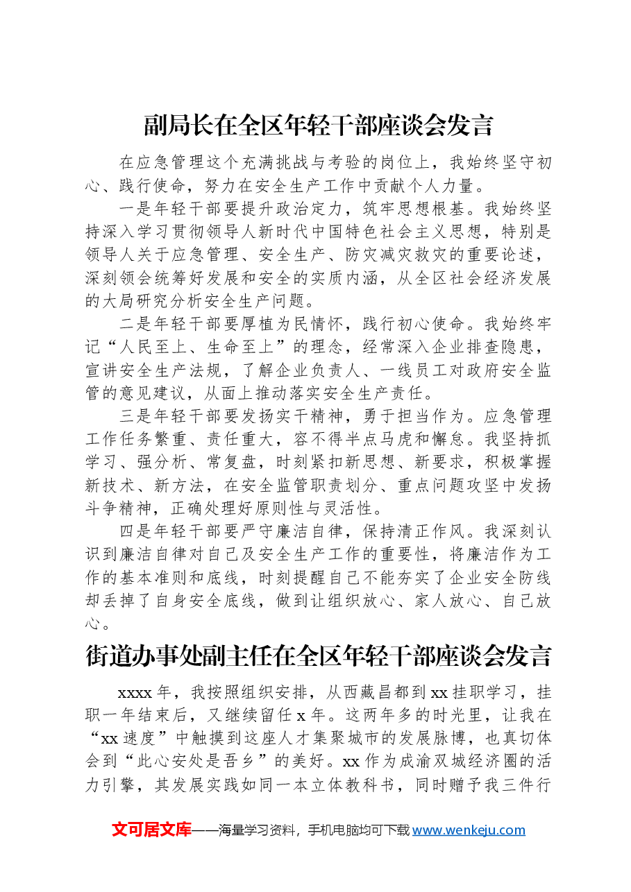 （7篇）在全区年轻干部座谈会发言材料汇编.docx，第3页预览