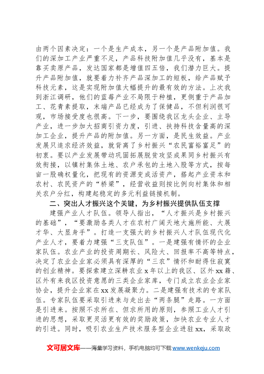 在2025年乡村振兴工作务虚会上的发言.docx,第3页预览