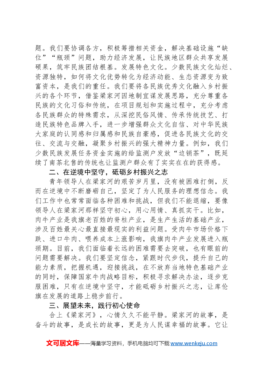 心得体会:从《梁家河》感悟工作的力量与担当.docx,第2页预览