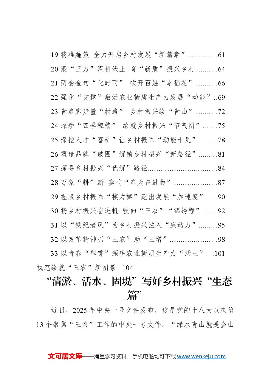 （34篇）乡村振兴范文精选汇编.docx，第2页预览