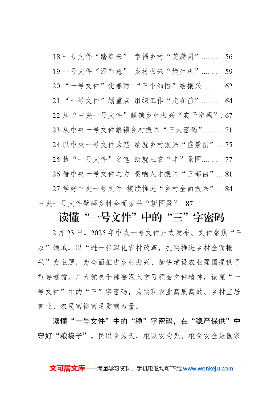 (28篇)2025年一号文件学深悟实文稿汇编.docx,第2页预览