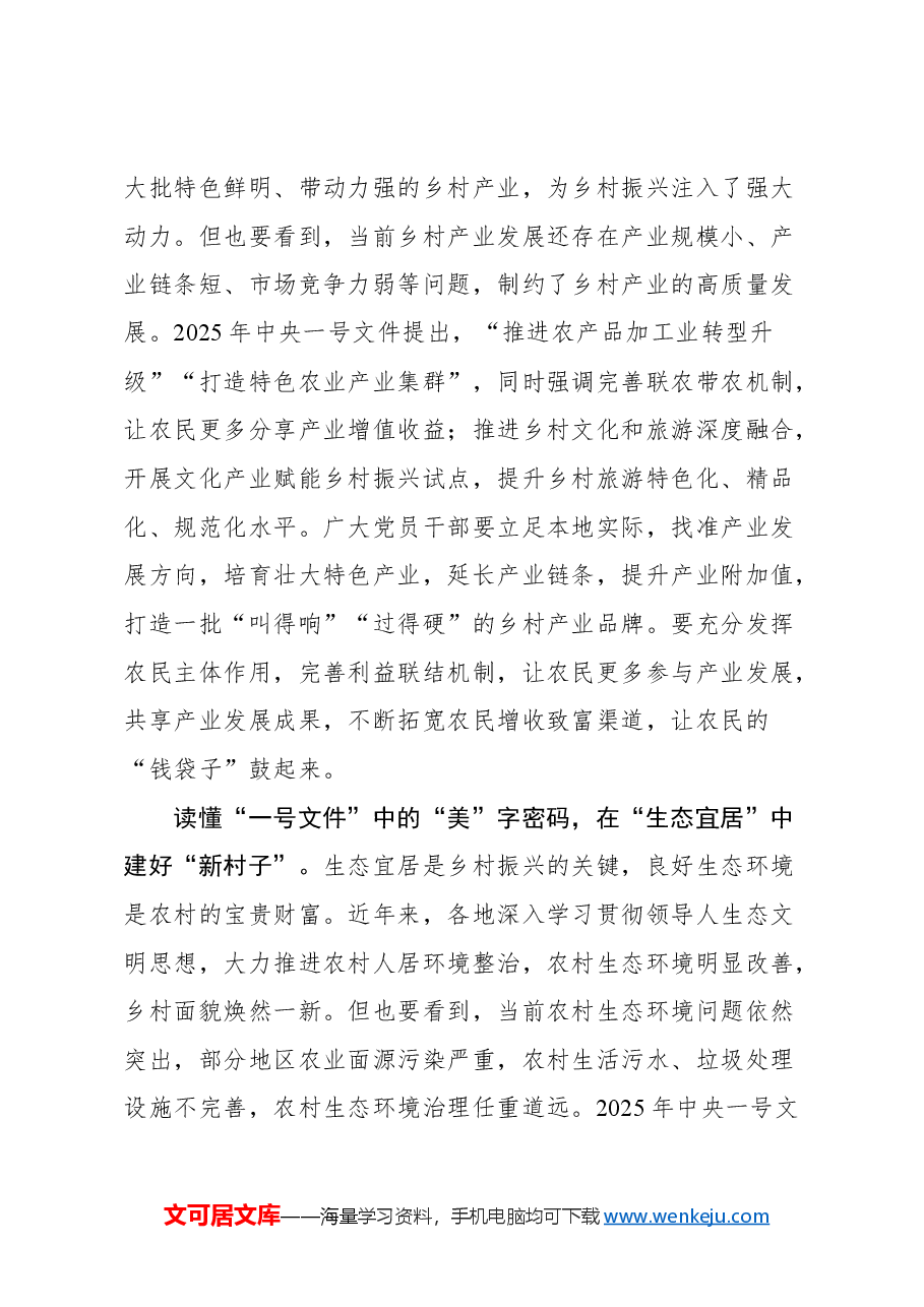(28篇)2025年一号文件学深悟实文稿汇编.docx,第4页预览