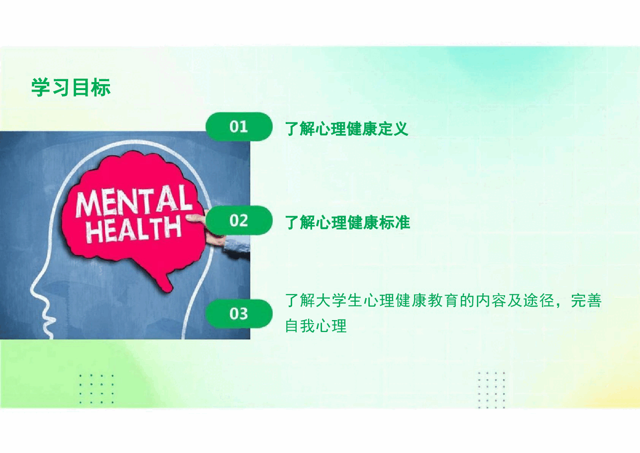 大学生心理健康教育 课件全套 包括 01心理健康概述-13 生命教育与幸福感.pdf,第4页预览