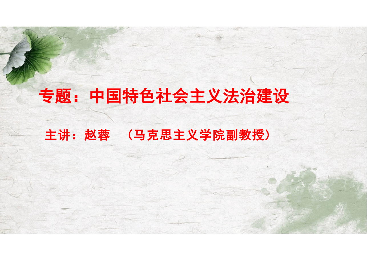 新时代中国特色社会主义理论与实践-研究生课程精品课件专题：中国特色社会主义法治建设.pdf，第2页预览