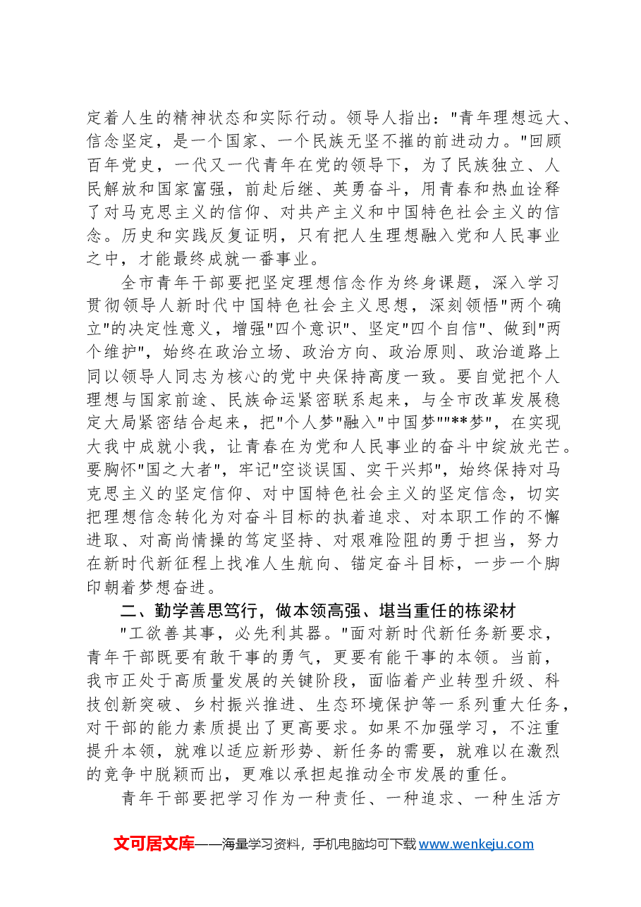 在2025年五四青年节青年干部座谈会上的讲话.docx,第2页预览