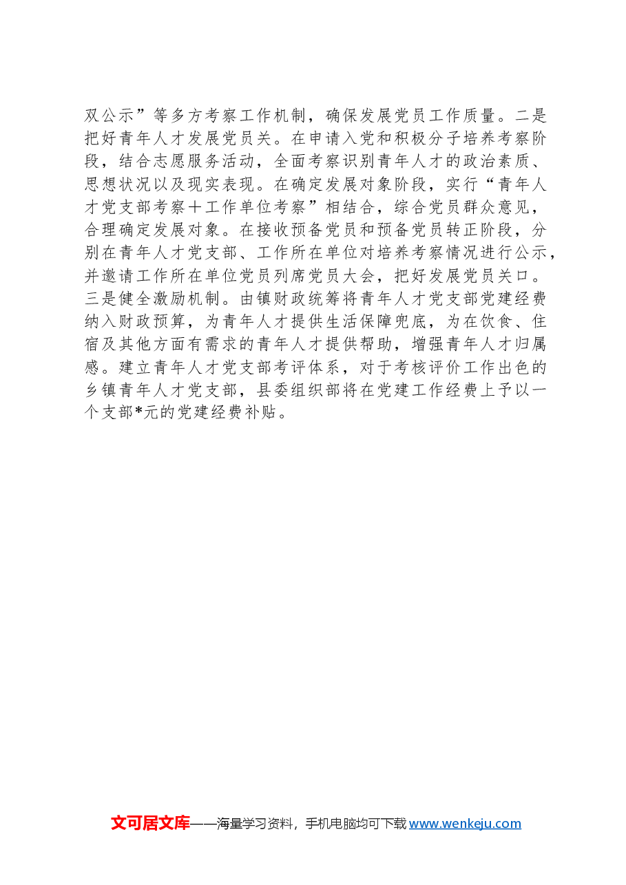 县青年人才党支部调研报告.docx,第4页预览