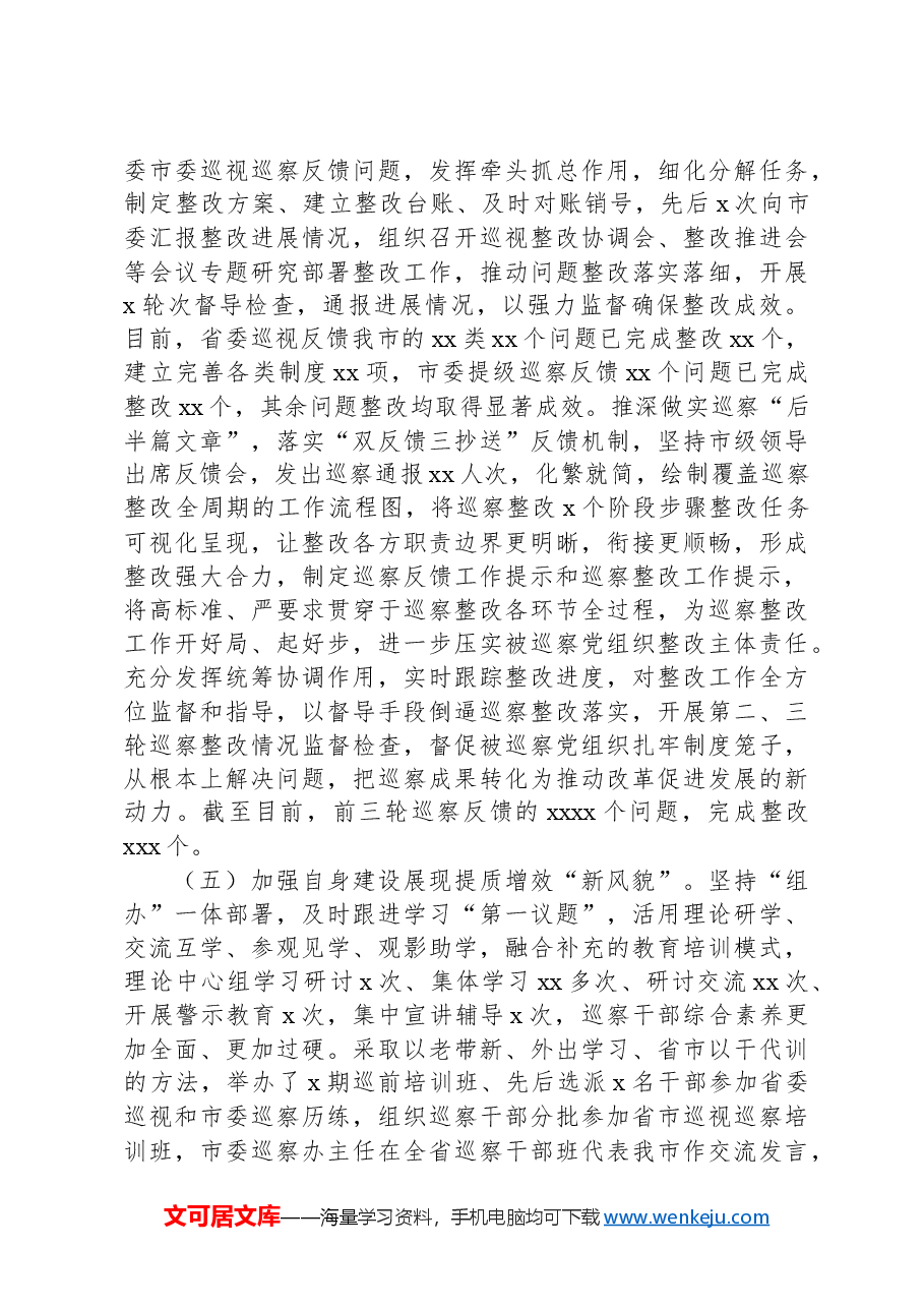 (2篇)关于巡察工作情况报告.docx,第3页预览